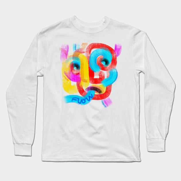 face Long Sleeve T-Shirt by Angel Rivas